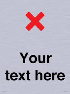 Custom plain background, red cross sign